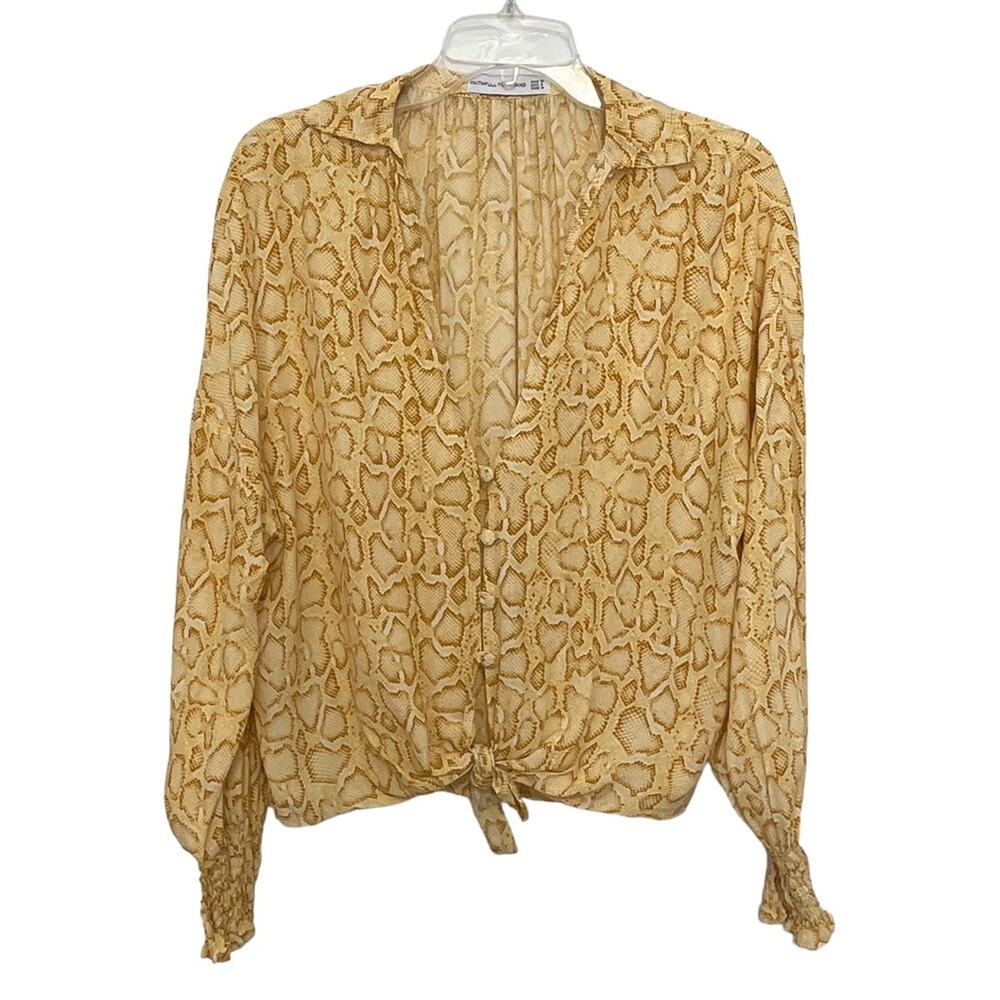 Faithfull the Brand Aira Knot Shirt Petra Snake Print